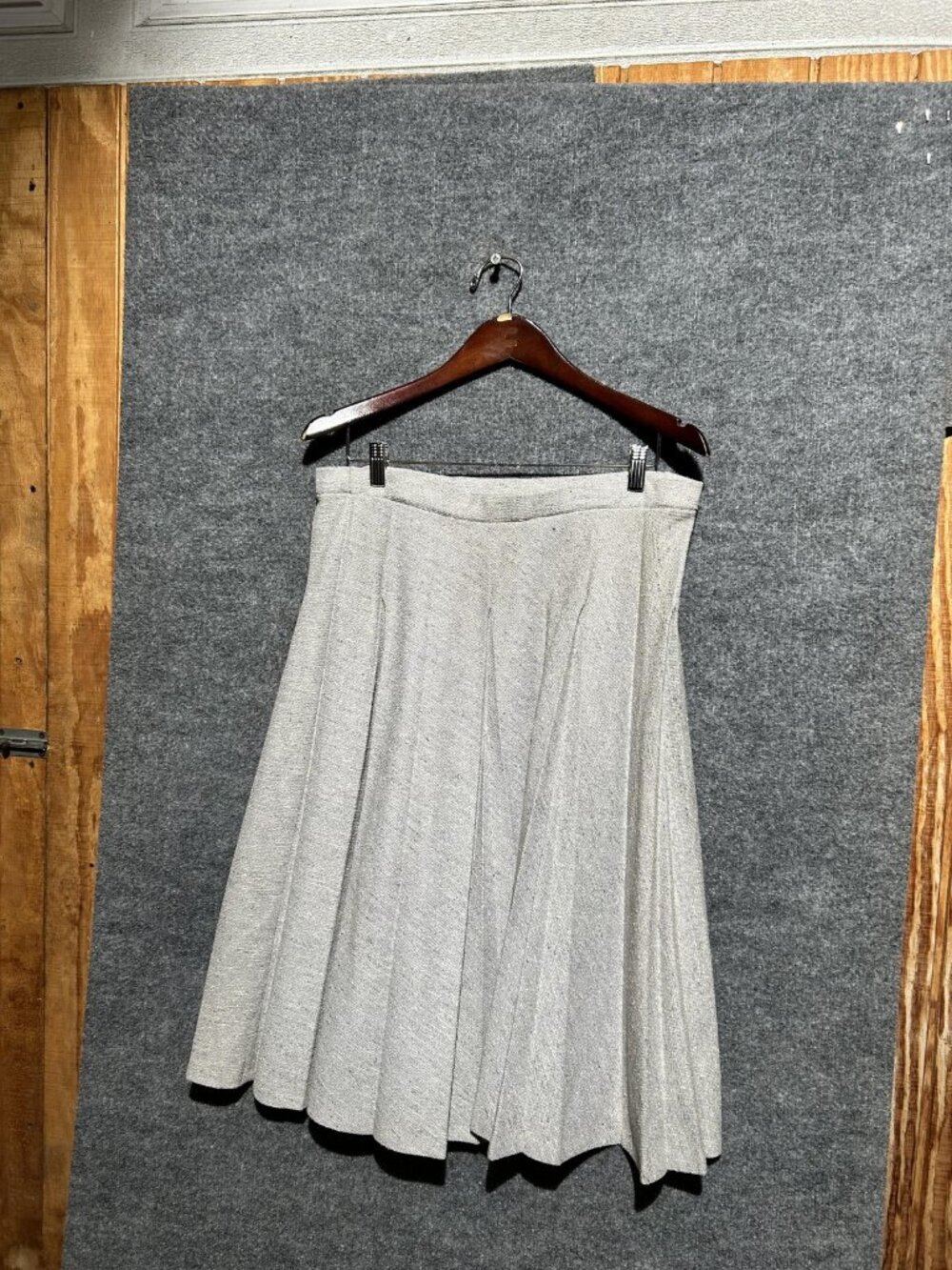 KoKoKnits Skirt Womens 18 Gray Knit Flare Pull On Elastic Waist Midi A-Line